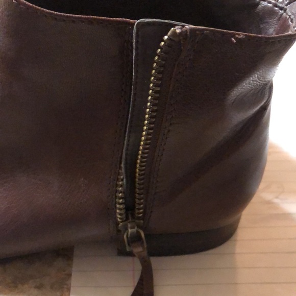 Cole Haan brown side zip low heel bootie - Picture 3 of 7